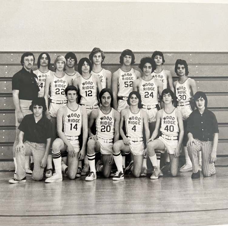 Wood-Ridge High School basketball team portrait, 1970s